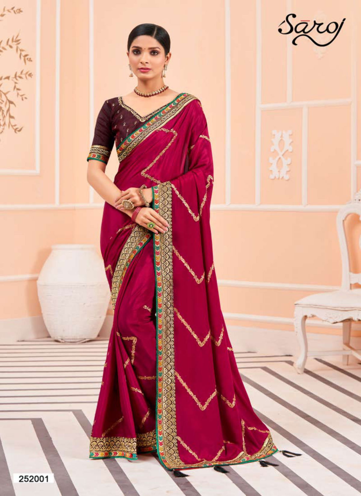 Cherry By Saroj Color Set Embroidery Sarees Catalog